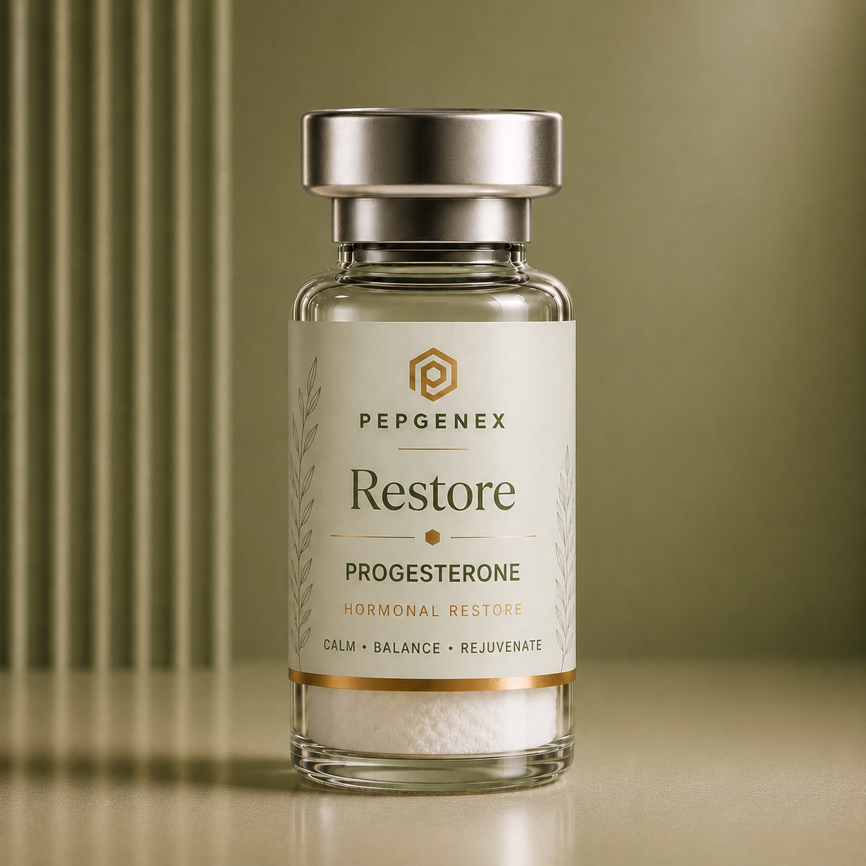 Progesterone vial
